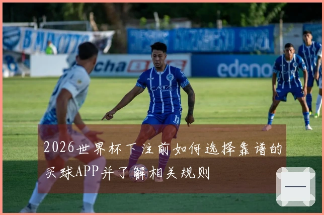 2026世界杯下注前如何选择靠谱的买球APP并了解相关规则