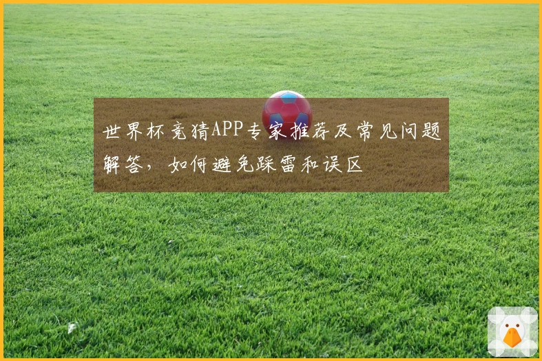 世界杯竞猜APP专家推荐及常见问题解答，如何避免踩雷和误区